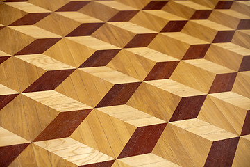 Image showing old palace wooden parquet flooring design