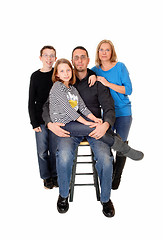 Image showing Family portrait of four.