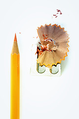 Image showing Pencil and sharpener