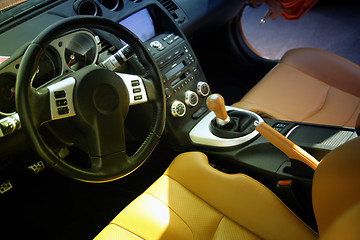 Image showing Modern sport car interior