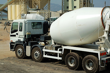 Image showing The concrete mixer truck