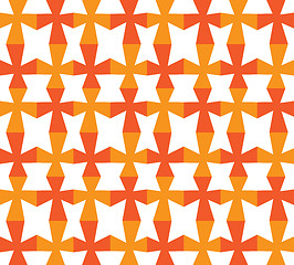 Image showing Vector seamless background. Red and yellow grid