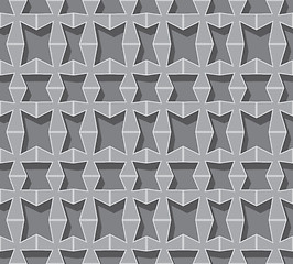 Image showing Vector seamless background. Grey volumetric grid