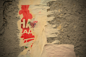 Image showing Texture, Wall with Scrap of the Posters