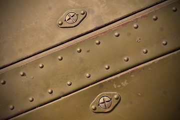 Image showing metal surface with rivets