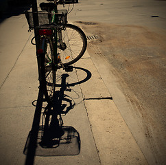 Image showing bike and its shadow