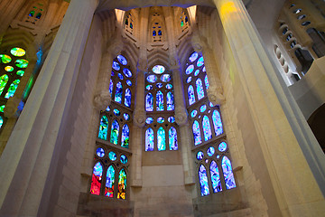 Image showing La Sagrada Familia, interior