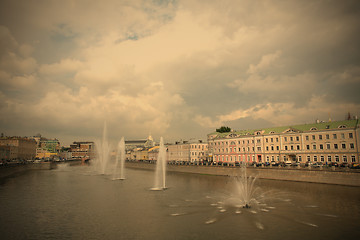 Image showing Moscow Fountains in Drainage Channel