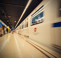 Image showing Spain, Barcelona 2013-06-13, subway station Verdaguer