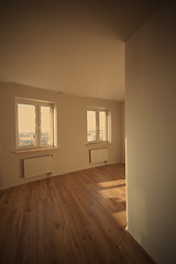Image showing empty new room with window