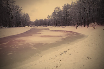 Image showing frozen lake