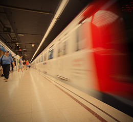 Image showing Spain, Barcelona 2013-06-13, subway station Verdaguer