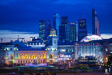 Image showing Moscow, Russia-2013.05.29, view of the Kiev railway station and 