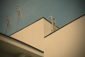 Image showing roof of the modern building, abstraction