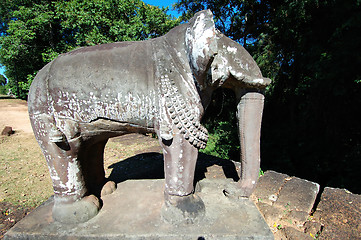 Image showing Elephant statue of East Mebon, Cambodia