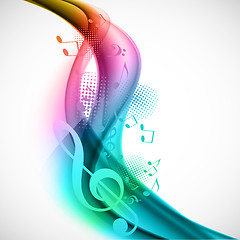 Image showing Colorful music background
