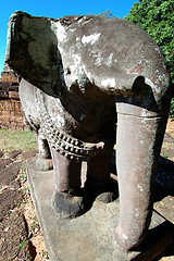 Image showing Elephant statue of East Mebon, Cambodia