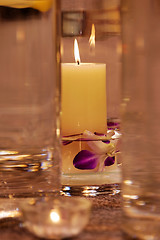 Image showing Close up shot of spa candles