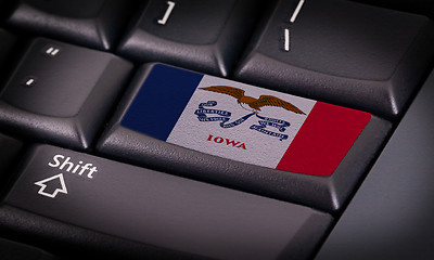 Image showing Flag on keyboard