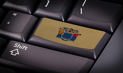 Image showing Flag on keyboard