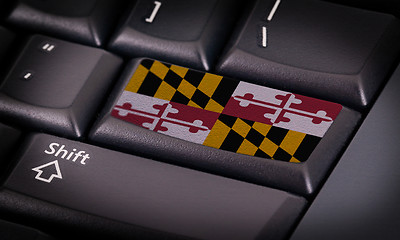 Image showing Flag on keyboard