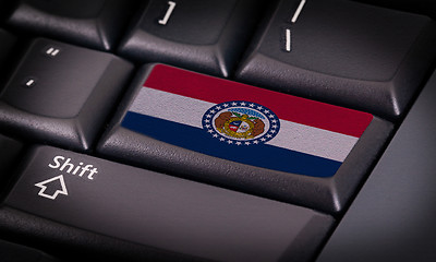 Image showing Flag on keyboard