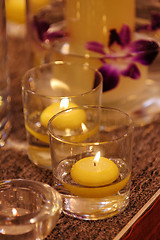 Image showing Close up shot of spa candles