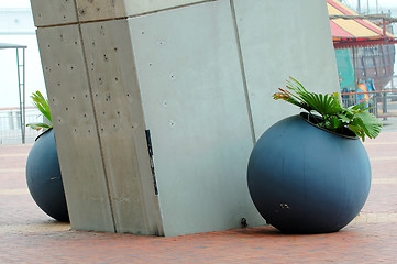 Image showing Large plant pots