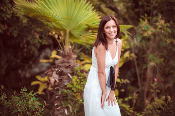 Image showing Beautiful girl in the garden