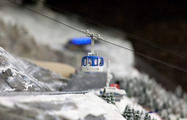 Image showing cabin lift at ski resort