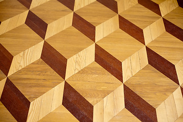 Image showing old palace wooden parquet flooring design