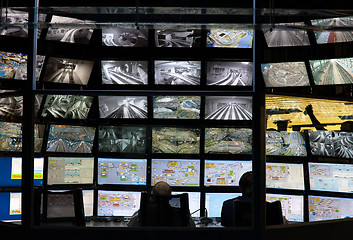 Image showing security monitoring room
