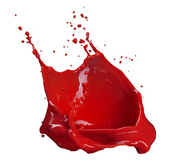 Image showing splash of red paint isolated on white