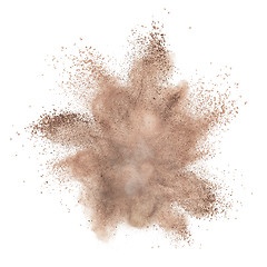 Image showing powder foundation explosion isolated on white