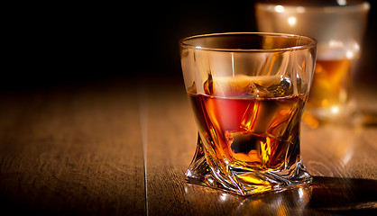 Image showing Glasses of whiskey