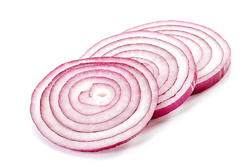 Image showing red onion slices