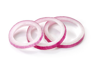 Image showing red onion slices