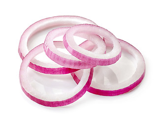 Image showing red onion slices