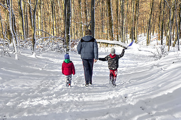 Image showing Family in the snow 