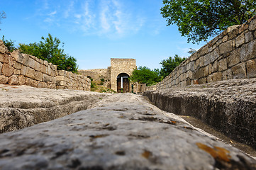 Image showing Stony road in Chufut Kale, Crimea, Ukraine or Russia