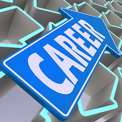 Image showing Career blue arrow