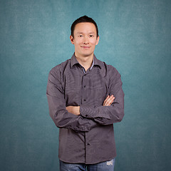 Image showing Asian Man With Folded Hands