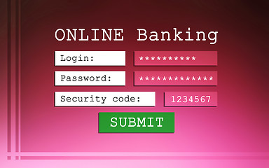 Image showing Online banking background