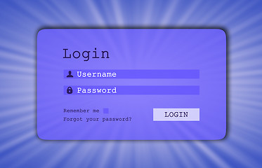 Image showing Login interface - username and password