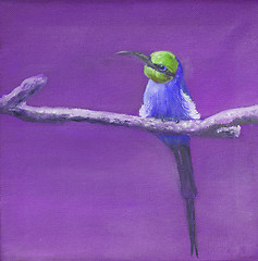 Image showing Painting of carmine bee eater