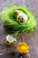 Image showing quail eggs