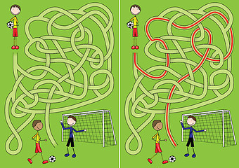 Image showing Soccer maze