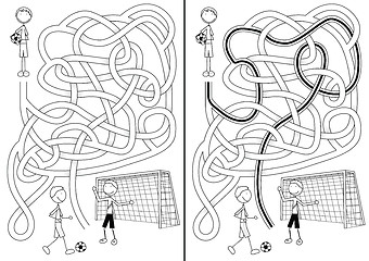 Image showing Soccer maze