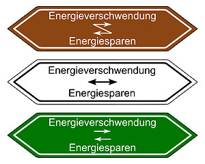 Image showing Direction sign energy