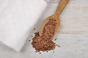 Image showing Linseed on shovel